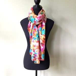 Prince Silks New Kashmir Silk Floral Abstract Large Scarf